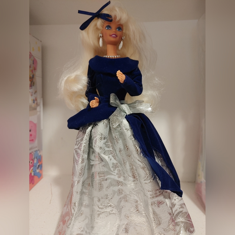 Barbie Elegant Doll in Blue and Silver Dress, Shoes And Accesories